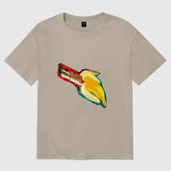 Футболка оверсайз женская Банановый пистолет, цвет: миндальный