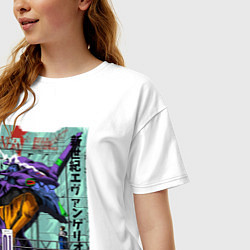 Футболка оверсайз женская EVA 01 Poster - Evangelion, цвет: белый — фото 2