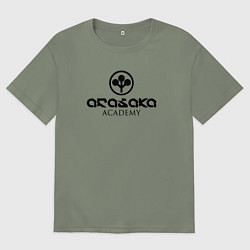 Футболка оверсайз женская Cyberpunk - Arasaka Academy, цвет: авокадо