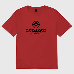 Футболка оверсайз женская Cyberpunk - Arasaka Academy, цвет: красный