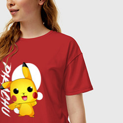 Футболка оверсайз женская Funko pop Pikachu, цвет: красный — фото 2