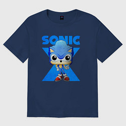 Футболка оверсайз женская Funko pop Sonic, цвет: тёмно-синий