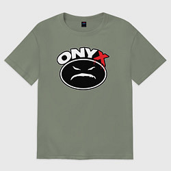 Футболка оверсайз женская Onyx - black logo, цвет: авокадо