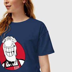 Футболка оверсайз женская Доктор Ливси - KFC Edition, цвет: тёмно-синий — фото 2