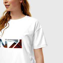 Футболка оверсайз женская Mass Effect N7 -Shooter, цвет: белый — фото 2
