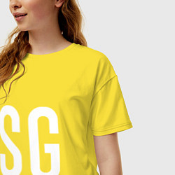 Футболка оверсайз женская SG - BTS, цвет: желтый — фото 2