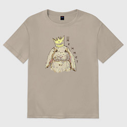 Футболка оверсайз женская Корона не жмёт, цвет: миндальный