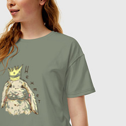 Футболка оверсайз женская Корона не жмёт, цвет: авокадо — фото 2