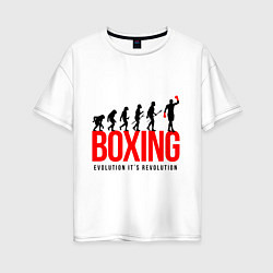 Футболка оверсайз женская Boxing evolution, цвет: белый