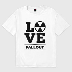 Футболка оверсайз женская Fallout love classic, цвет: белый