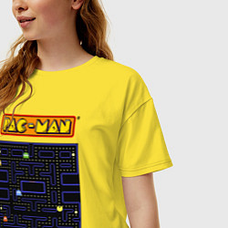 Футболка оверсайз женская Pac-Man на ZX-Spectrum, цвет: желтый — фото 2