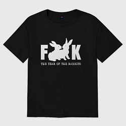 Футболка оверсайз женская The Year of the Rabbit Fuck, цвет: черный