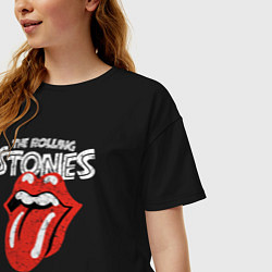 Футболка оверсайз женская The Rolling Stones 78, цвет: черный — фото 2