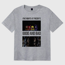 Футболка оверсайз женская Freddy good and bad, цвет: меланж