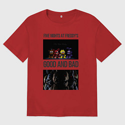 Футболка оверсайз женская Freddy good and bad, цвет: красный