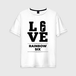 Футболка оверсайз женская Rainbow Six love classic, цвет: белый