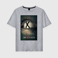 Футболка оверсайз женская X - Files poster, цвет: меланж