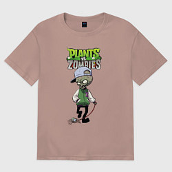 Футболка оверсайз женская Доктор Зомбосс, цвет: пыльно-розовый