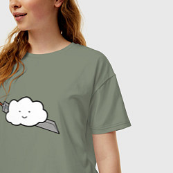 Футболка оверсайз женская Cloud Strife, цвет: авокадо — фото 2