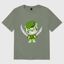 Футболка оверсайз женская Angry Flippy, цвет: авокадо