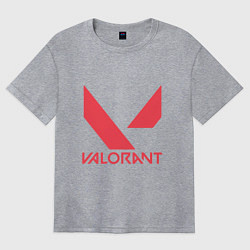 Футболка оверсайз женская Valorant - logo, цвет: меланж