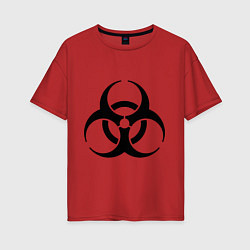 Женская футболка оверсайз Biological hazard