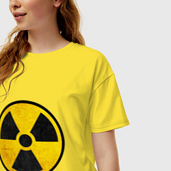 Футболка оверсайз женская Atomic Nuclear, цвет: желтый — фото 2
