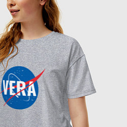 Футболка оверсайз женская Вера в стиле NASA, цвет: меланж — фото 2
