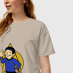 Футболка оверсайз женская Spoke - vault boy, цвет: миндальный — фото 2