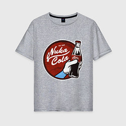 Футболка оверсайз женская Nuka cola sticker, цвет: меланж