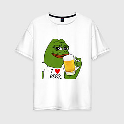 Женская футболка оверсайз Drink Pepe