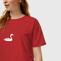 Футболка оверсайз женская Minimal goose, цвет: красный — фото 2