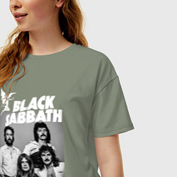 Футболка оверсайз женская Black Sabbath rock, цвет: авокадо — фото 2