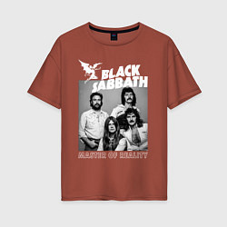 Футболка оверсайз женская Black Sabbath rock, цвет: кирпичный