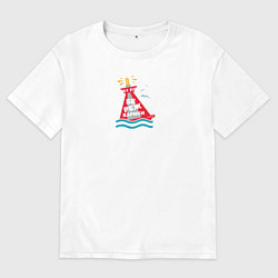 Футболка оверсайз женская Бережкарики, цвет: белый