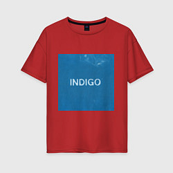Футболка оверсайз женская Indigo, цвет: красный