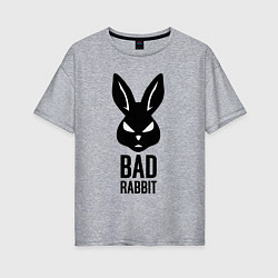 Футболка оверсайз женская Bad rabbit, цвет: меланж