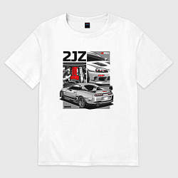 Футболка оверсайз женская Toyota Supra mk4 2JZ, цвет: белый