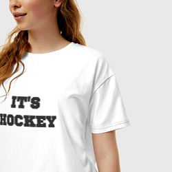 Футболка оверсайз женская Its hockey, цвет: белый — фото 2