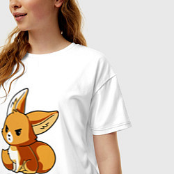 Футболка оверсайз женская Offended fox, цвет: белый — фото 2