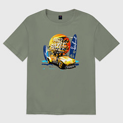 Футболка оверсайз женская Авто и доски для серфинга, цвет: авокадо
