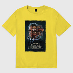 Футболка оверсайз женская Кабинет редкостей Гильермо дель Торо арт, цвет: желтый