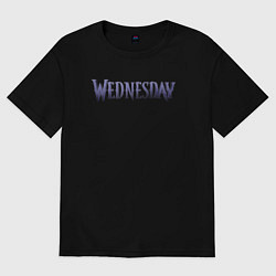 Футболка оверсайз женская Logotype Wednesday, цвет: черный