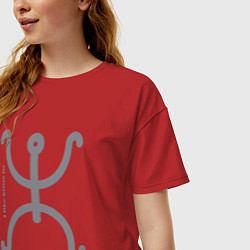 Футболка оверсайз женская Мне нравится кунг фу на английском, цвет: красный — фото 2