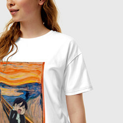 Футболка оверсайз женская Крик бездомный Бог, цвет: белый — фото 2