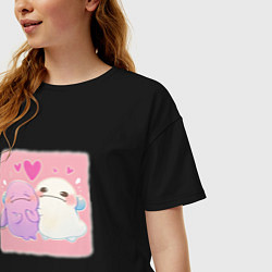 Футболка оверсайз женская Милаши, цвет: черный — фото 2