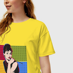 Футболка оверсайз женская Audrey Hepburn, цвет: желтый — фото 2