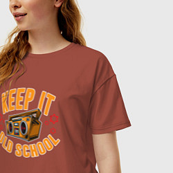 Футболка оверсайз женская Keep it old school, цвет: кирпичный — фото 2