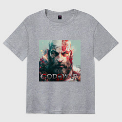 Футболка оверсайз женская God of War, Ragnarok, цвет: меланж