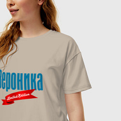 Футболка оверсайз женская Вероника - limited edition, цвет: миндальный — фото 2